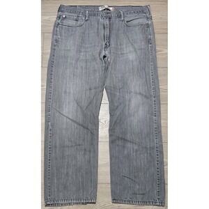 Levi's 569 Jeans Mens 37x29 Gray Blue Pants Loose Straight